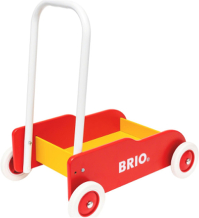 Brio® Gåvogn Rød/Gul Toys Baby Toys Push Toys Multi/mønstret BRIO*Betinget Tilbud