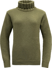 Devold Unisex Nansen Wool High Neck OLIVE Långärmade vardagströjor XS