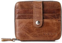 GUBINTU Retro Style Multi-slots Ægte læder Herre Bi-fold tegnebog