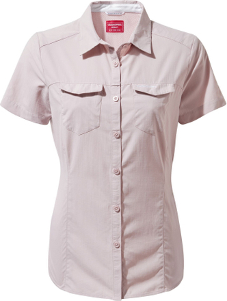 Craghoppers Women's NosiLife Adventure Shortsleeve Shirt Brushed Lilac Kortärmade skjortor 36