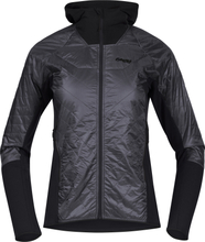 Bergans Women's Cecilie Light Insulated Hybrid Jacket Solid Dark Grey/Black Lettfôrede jakker S