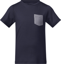 Bergans Kids' Myske Wool Tee Dark Blue T-shirts 104