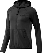 Adidas Women's Terrex Tech Flooce Light Hooded Jacket Black Mellomlag trøyer XS