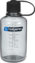 Nalgene 454ml Narrow Mouth Sustain Water Bottle GREY Flasker OneSize