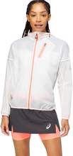 Asics Women's Fujitrail Jacket Brilliant White/Blazing Coral Treningsjakker XS