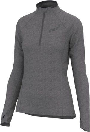 inov-8 Women's Mid Long Sleeve Zip Light Grey Långärmade träningströjor 42
