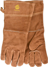 Hällmark BBQ Glove Leather 40 cm Brown Köksutrustning OneSize