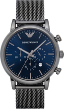 Emporio Armani AR1979 Horloge Luigi Mesh staal zwart-blauw 46 mm