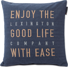 Good Life Herringb Cotton Flannel Pillow Cover Home Textiles Cushions & Blankets Cushion Covers Blå Lexington Home*Betinget Tilbud