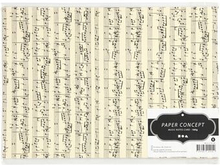 Music note board 21 x 29,7 cm 10 stykker flerfarvet