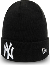 New Era New York Yankees Essential Cuff Beanie Hat Blkwhi Luer OneSize