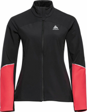 Odlo Women's Engvik Jacket Black/Poppy Red Träningsjackor S