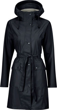 Ilse Jacobsen Women's Belted Raincoat Black Regnjackor 42