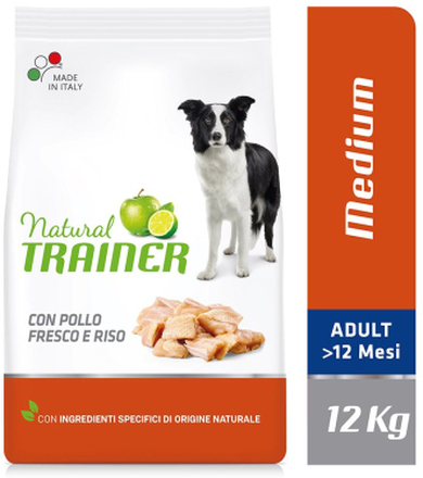 Nova Foods Trainer Natural Medium Chicken, Rice, Aloe vera - Sparpaket: 2 x 12 kg