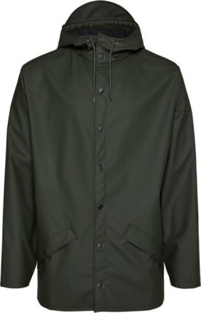 Rains Unisex Jacket Green Regnjackor XL