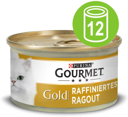 Gourmet Gold Raffiniertes Ragout 12 x 85 g - Lachs und Seelachs Duo
