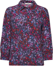 Patterned Blouse, Lenzing™ Ecovero™ Langermet Skjorte Multi/mønstret Esprit Casual*Betinget Tilbud