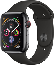Apple Watch Series 4 Gps + cellular, 44mm Space Black Stainless Steel Case With Black Sport Band
