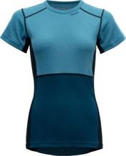 Devold Women's Lauparen Merino 190 T-Shirt MOON/INK/FLOOD Kortermede trøyer XS