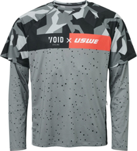 Void Men's MTB Long Sleeve Jersey Co-Lab Camo Black Langermede treningstrøyer S