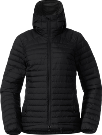 Bergans Women's Lava Light Down Jacket With Hood Black Dunjakker mellomlag M