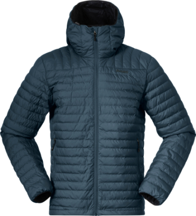 Bergans Men's Lava Light Down Jacket With Hood Orion Blue Dunjakker mellomlag XL