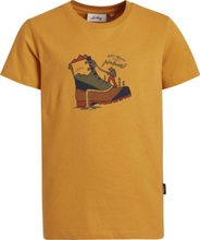 Lundhags Juniors' Fulu Climbing T-Shirt Gold Kortermede trøyer 122/128