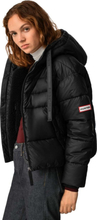 HUNTER Women's Intrepid Insulated Webbing Short Puffer Jacket Hunter Logo Black Vadderade vardagsjackor XS