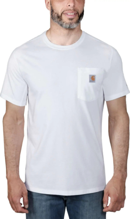 Carhartt Men's Force Short Sleeve Pocket T-Shirt White T-shirts L