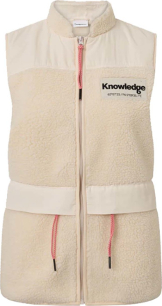 Knowledge Cotton Apparel Women's Teddy Colorblock Vest Buttercream Ufôrede vester M