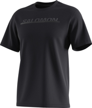 Salomon Men's Essential Logo SS Tee DEEP BLACK/QUIET SHADE Translucent Kortermede trøyer S
