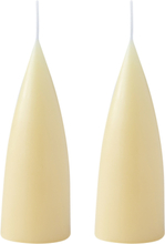 Hand Dipped C -Shaped Candles, 2 Pack Home Decoration Candles Block Candles Yellow Kunstindustrien