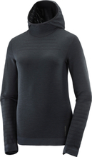 Salomon Women's Essential Wool Hooded Black Undertøy overdel S
