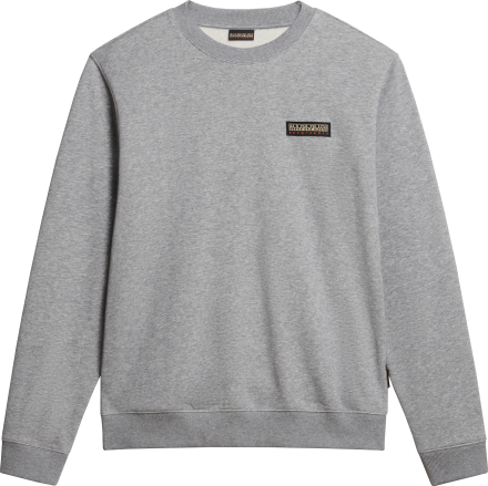 Napapijri Men's Iaato Sweatshirt Medium Grey Melange Langermede trøyer L