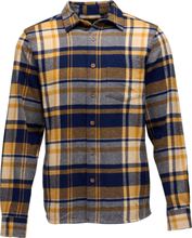 Black Diamond Men's Project Flannel Shirt Indigo-Gold Plaid Langermede skjorter M
