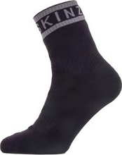 Sealskinz Waterproof Warm Weather Ankle Length Sock with Hydrostop Black/Dark Grey Friluftssokker S