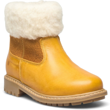 Timian Wool Top Boot Vinterstøvletter Pull On Gul Wheat*Betinget Tilbud