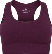 Hellner Women's Merino Wool Seamless Bra Grape Wine Underkläder XL