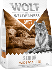 Zum Sonderpreis! Wolf of Wilderness Trockenfutter 2 x 1 kg - SENIOR SOFT Wide Acres - Huhn