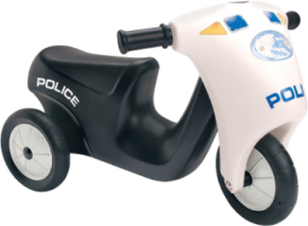 Scooter Police-Rubber Wheels Toys Ride On Toys Svart Dantoy*Betinget Tilbud