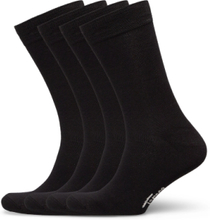 Socks 4P, Bamboo Underwear Socks Regular Socks Svart TOPECO*Betinget Tilbud