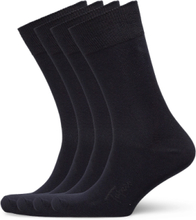 Socks 4P, Cotton Underwear Socks Regular Socks Blå TOPECO*Betinget Tilbud