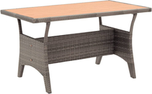 vidaXL Trädgårdsbord grå 120x70x66 cm konstrotting