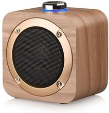 Q1B Træ trådløs Bluetooth-højttaler HD Deep Bass HiFi Stereo Sound Box Headset Music Box