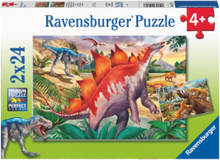 Jurassic Dyreliv 2X24P Toys Puzzles And Games Puzzles Classic Puzzles Multi/mønstret Ravensburger*Betinget Tilbud