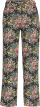 Sally Jaquard Trousers Bottoms Trousers Straight Leg Multi/patterned Gina Tricot