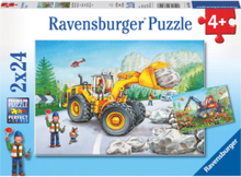 Gravmaskiner 2X24P Toys Puzzles And Games Puzzles Classic Puzzles Multi/mønstret Ravensburger*Betinget Tilbud