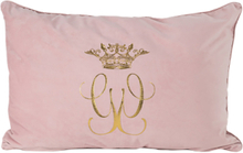 Pillow Case Royal Rosa/Guld 40X60 Cm Home Textiles Cushions & Blankets Cushion Covers Pink Carolina Gynning