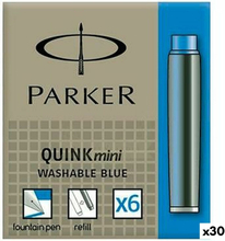 Bläckpåfyllning för penna Parker Quink Mini 6 Delar Blå