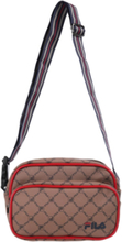 FILA UL modische Schulter-Tasche stylische Umhänge-Tasche mit Allover Logo-Muster 685086 A414 Braun